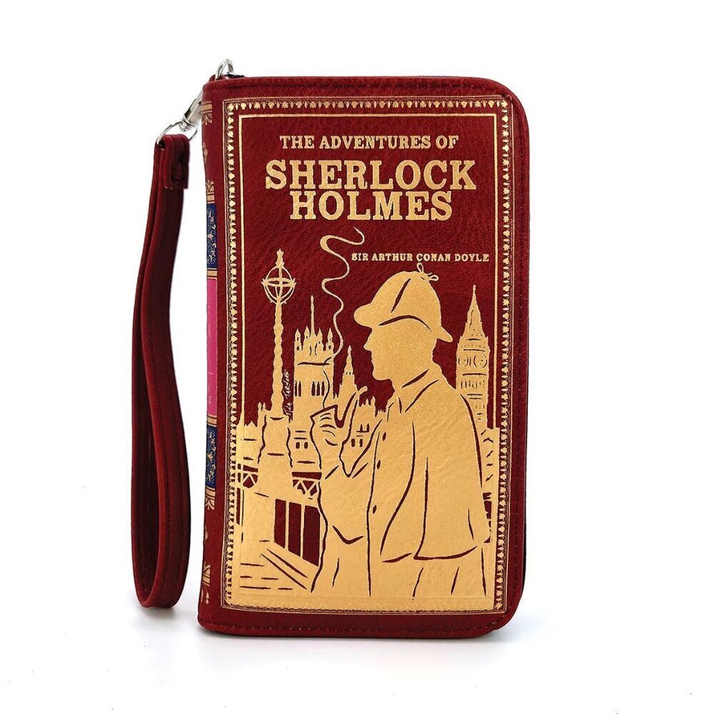 Sherlock Holmes Book Wallet/Wristlet In Vegan Leather NWT​​